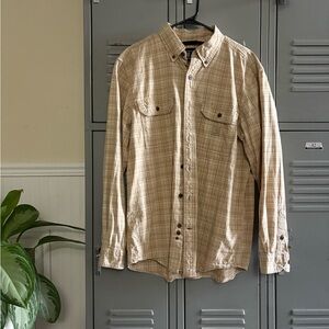 LOOSE FIT MIDWEIGHT CHAMBRAY LONG-SLEEVE SHIRT